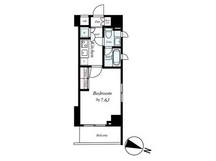 AXAS東十条アジールコート(1K/2階)の間取り写真