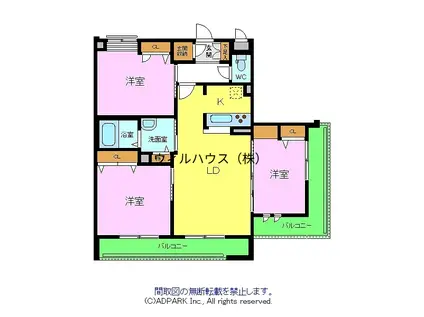 グランドメゾンなかもずA棟(2SLDK/3階)の間取り写真