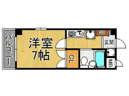 レジェンドカサリマ(1K/2階)の間取り写真