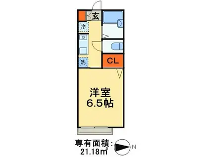 セントラル本郷(1K/2階)の間取り写真