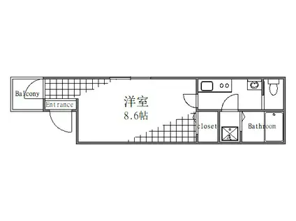 BEST STAGE西日暮里(1K/4階)の間取り写真
