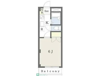 クロノス霞が関サウス(1K/3階)の間取り写真