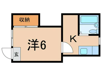 サンハウス(1K/2階)の間取り写真