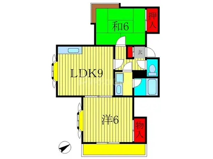 スト-クハイツ飯嶋(2LDK/1階)の間取り写真