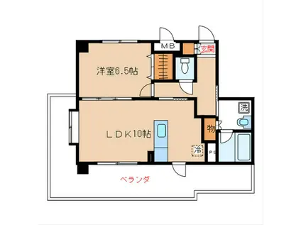 カマラード吉塚(1LDK/5階)の間取り写真
