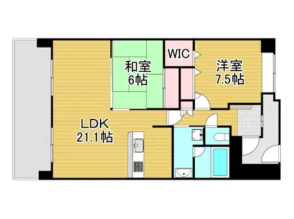 ルピナス守恒(2LDK/3階)の間取り写真