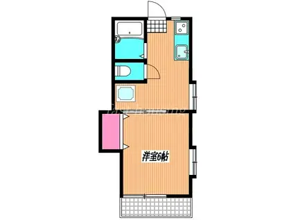 シマハイム5(1DK/1階)の間取り写真