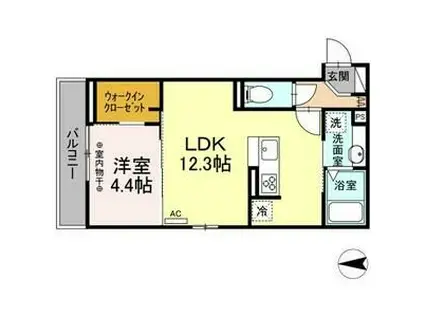 D-ROOM寿(1LDK/2階)の間取り写真