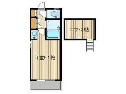 サンヒルズ豊島園(ワンルーム/1階)の間取り写真