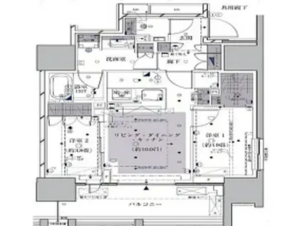 ザ・パークハウス芝御成門(2LDK/9階)の間取り写真