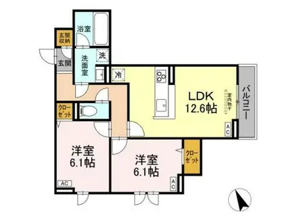 AUSPICIOUS HOUSE(2LDK/2階)の間取り写真