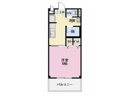 RUBRA(1K/1階)の間取り写真