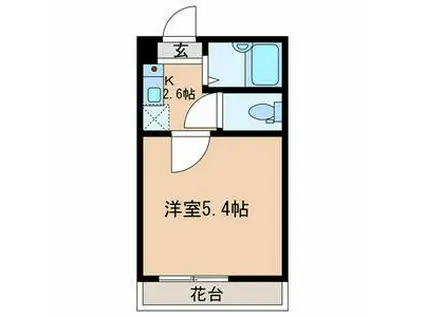 マーレ五反野(1K/2階)の間取り写真