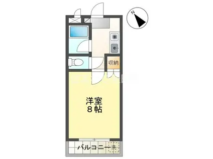 ジョイフル音貝(1K/1階)の間取り写真