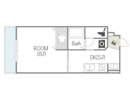 アネックスII(1DK/1階)の間取り写真