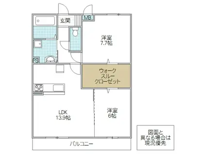 ROYAL JIST SUITES(2LDK/2階)の間取り写真