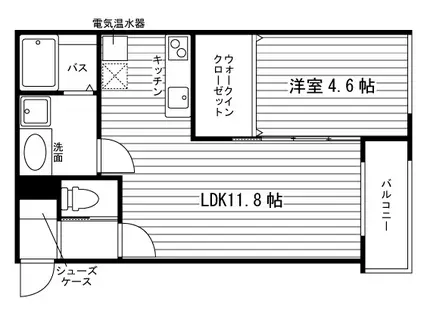 RYU-TO(1LDK/1階)の間取り写真
