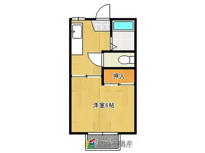 ジョイフルK(1K/2階)の間取り写真