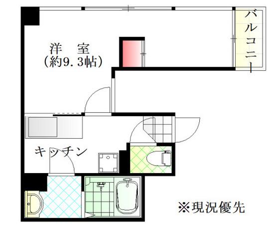 SHOKI BLDG大手町(1K/8階)の間取り写真
