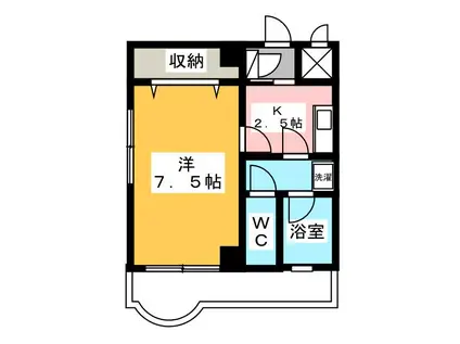 グランメゾン白瀧公園(1K/3階)の間取り写真