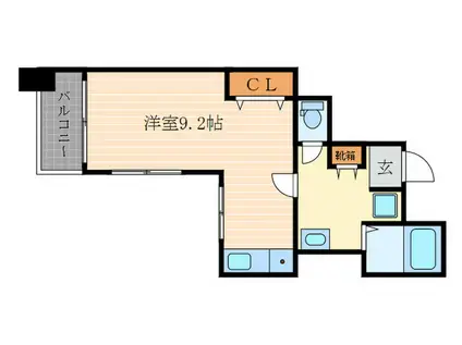 グランドパレス御池衣棚(ワンルーム/3階)の間取り写真