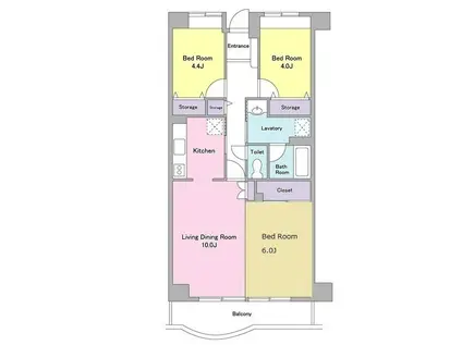 KDXレジデンス東雪谷(3LDK/5階)の間取り写真