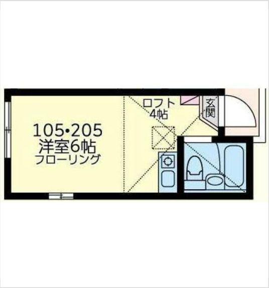 ユナイト上中里ジェイミー(ワンルーム/2階)の間取り写真