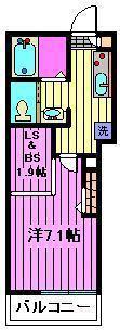 バチュラー大宮(1K/3階)の間取り写真