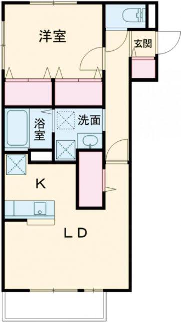 FICASA(1LDK/2階)の間取り写真