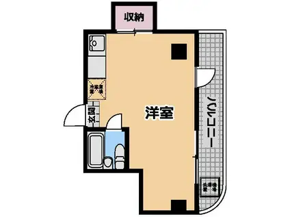 モリヤサンライト(ワンルーム/3階)の間取り写真