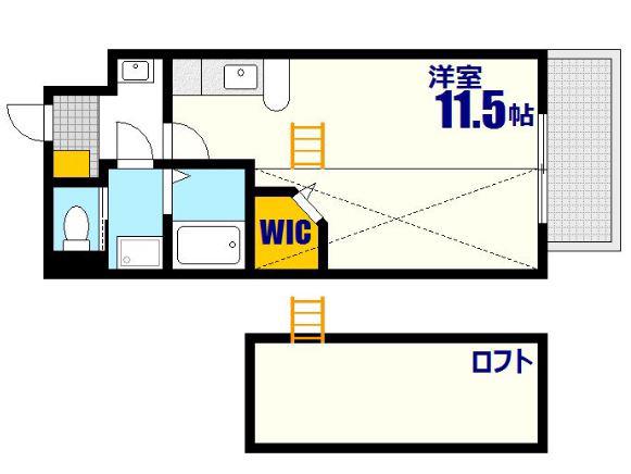 KATAYAMABLDG19(ワンルーム/2階)の間取り写真