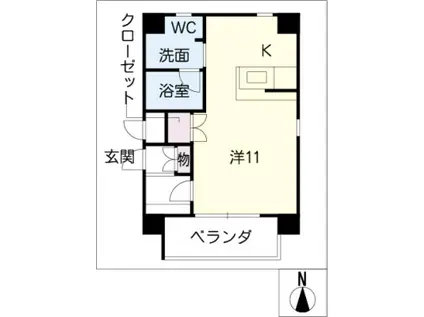 MARCHE III(ワンルーム/3階)の間取り写真
