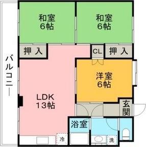 サンストリート松降(4DK/1階)の間取り写真