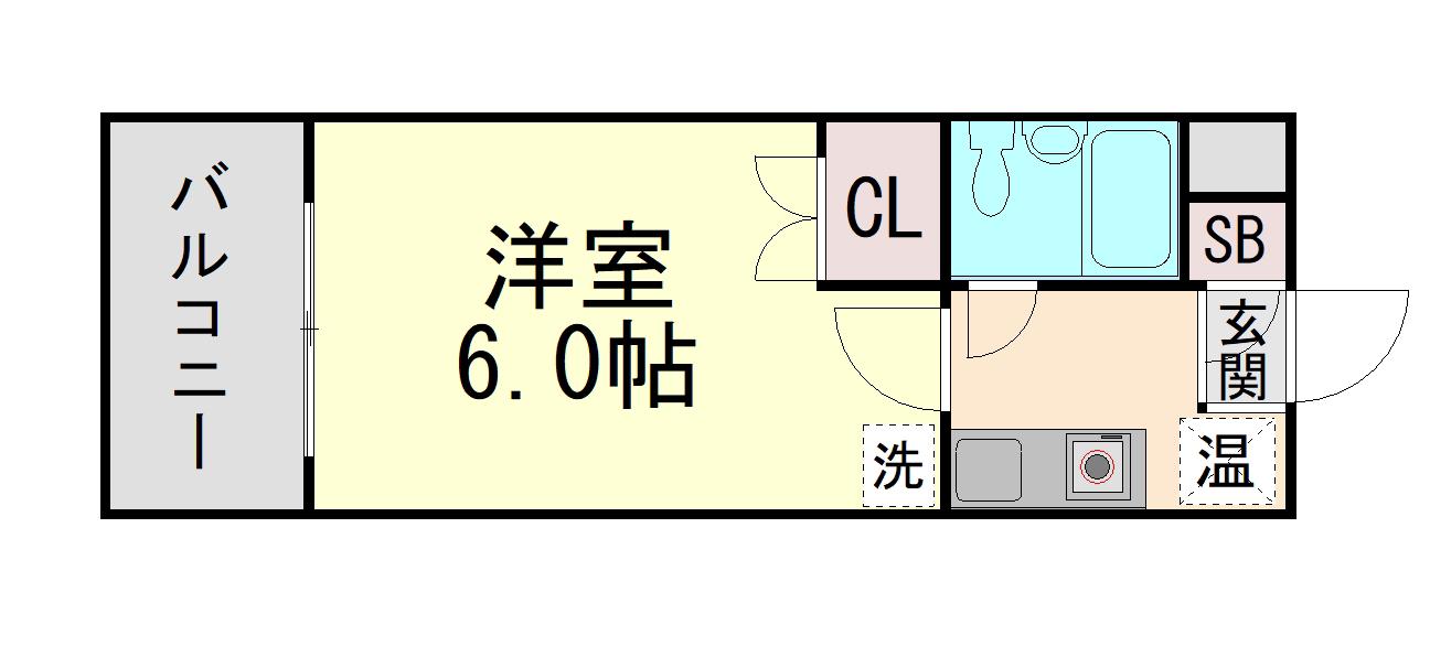 シティライフ灘43(1K/4階)の間取り写真