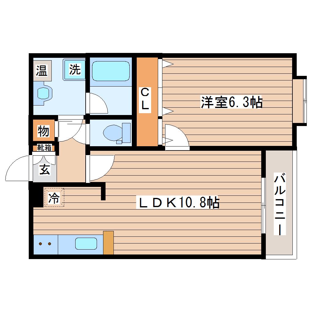 VILLA NOV(1LDK/1階)の間取り写真