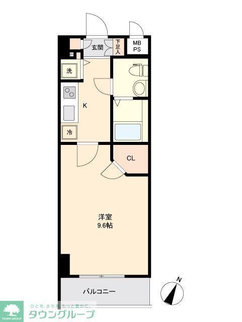 アルカサーノ新杉田(1K/3階)の間取り写真