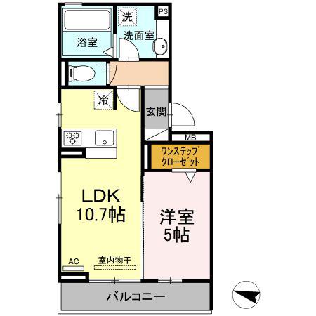 エクセールII(1LDK/3階)の間取り写真