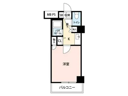 ステラレジデンス横浜(1K/4階)の間取り写真