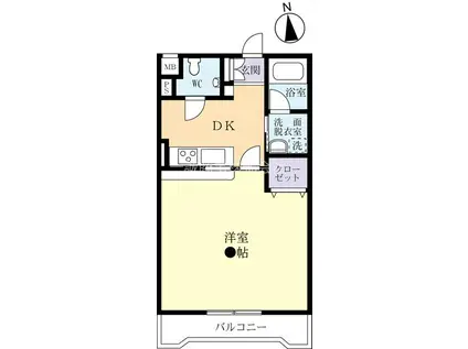 ロフォス白梅(1DK/5階)の間取り写真