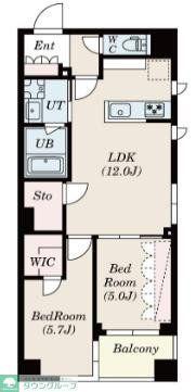 S-RESIDENCE瑞江(2LDK/4階)の間取り写真