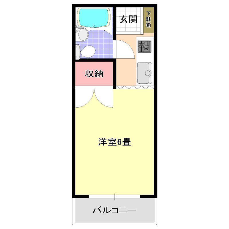 ピュアシティ清瀬(1K/1階)の間取り写真