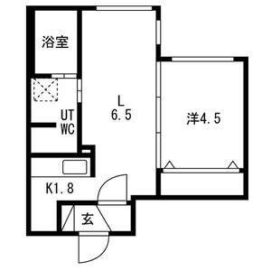 JENTILE43(1LDK/1階)の間取り写真