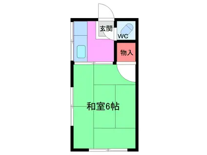 斉藤第3アパート(1K/2階)の間取り写真
