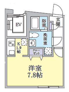 クラージュ中野(1K/2階)の間取り写真