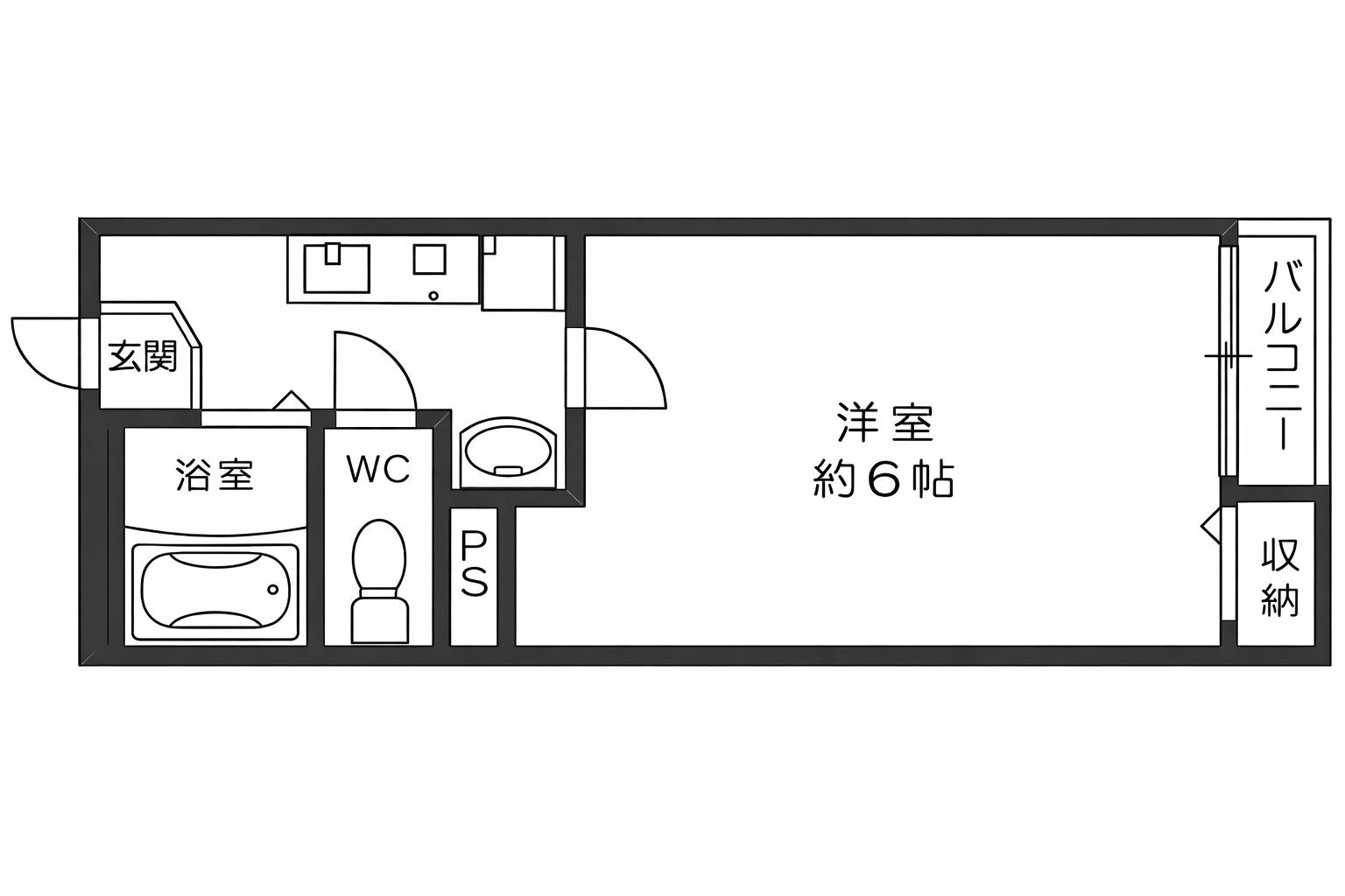 LEFIELD002(1K/4階)の間取り写真