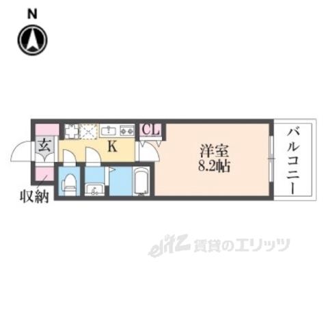 パークフラッツ尼崎(1K/10階)の間取り写真