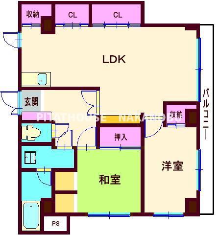 JLBグランエクリュ中延(2LDK/1階)の間取り写真