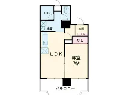 OMマンション東生駒(1LDK/6階)の間取り写真