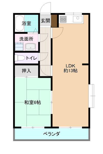 ユーミー清道(1LDK/2階)の間取り写真