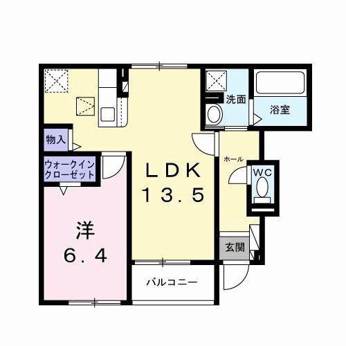 ＪＲ横浜線 橋本駅(神奈川) バス乗車時間：18分 最寄りバス停で下車 徒歩4分 2階建 新築(1LDK/1階)の間取り写真